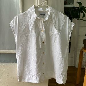 GANNI White Organic Cotton Shirt